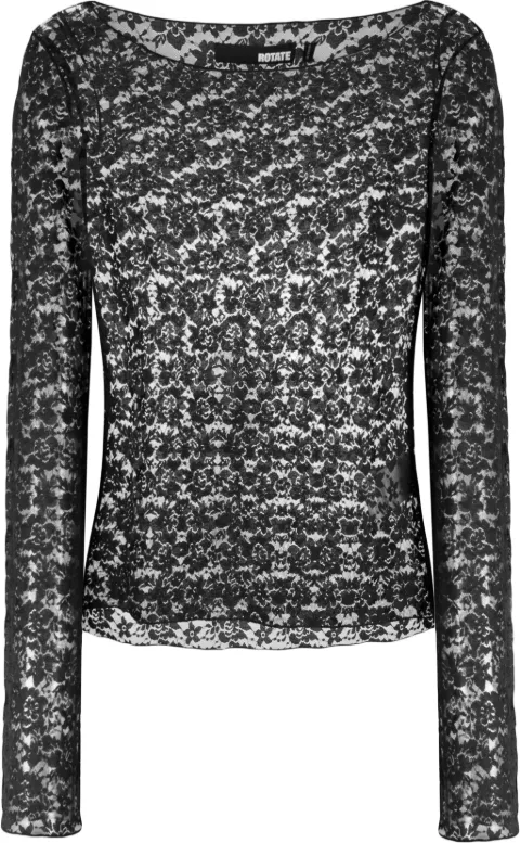 ROTATE BIRGER CHRISTENSEN floral-lace top Black 111028100