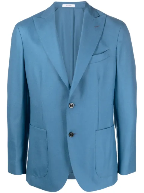 Boglioli single-breasted virgin-wool blazer Blue N6302EFA0051
