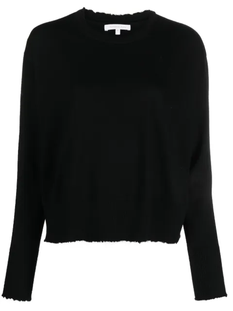 Patrizia Pepe distressed-finish wool jumper Black 2K0185KM36