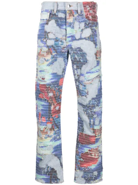 AMIRI Aloha Boro straight-leg jeans Blue PF23MDF030