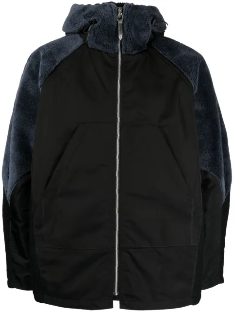 Toga faux-fur trim hooded jacket Black TV32FC322