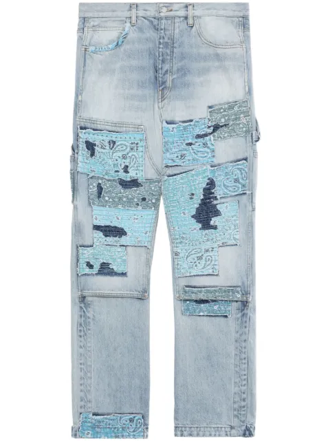 AMIRI high-rise patchwork-detail jeans Blue PF23MDF038