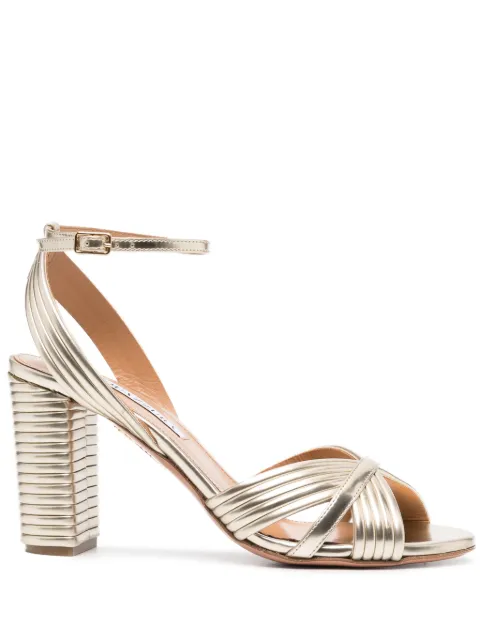 Aquazzura Very Sundance heeled sandals Gold VSDMIDS0LAMFD5
