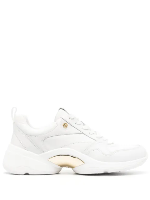 Michael Michael Kors logo-plaque lace-up sneakers White 43F3ORFS1L