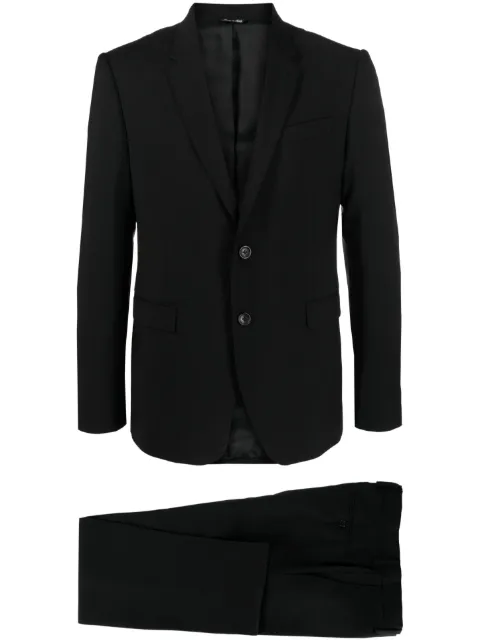 ERALDO notched-lapel single-breasted wool suit Black 053110060