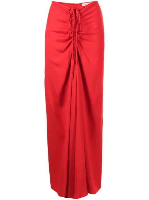 Christopher Esber high-waist draped skirt Red 22044033