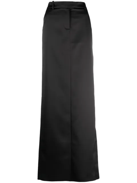 Giuseppe Di Morabito mid-rise satin-finish maxi skirt Black PF23099SK109