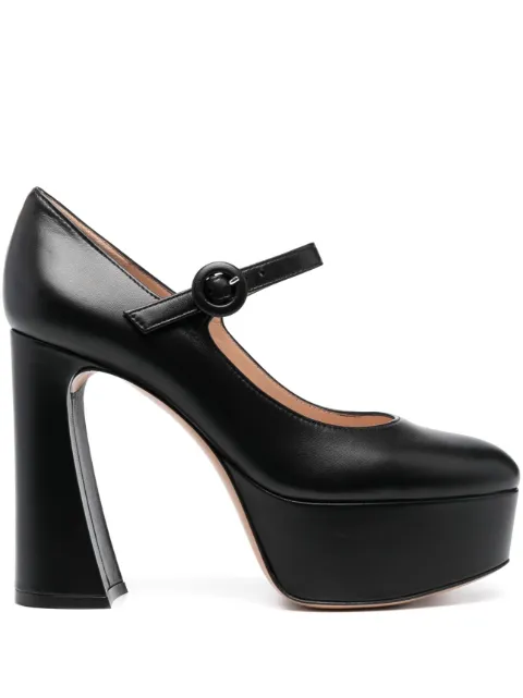 Gianvito Rossi Holly D'Orsay platform pumps Black G2218370RICNAP