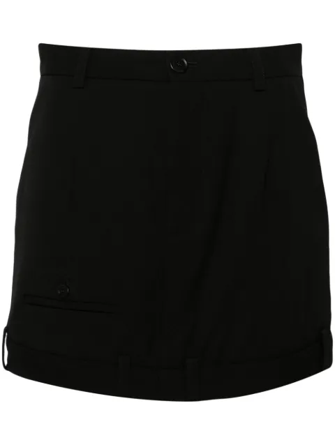 Balenciaga deconstructed wool miniskirt Black 768731TPT15
