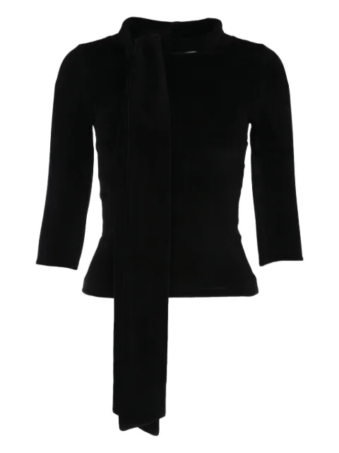 Balenciaga scarf-detail velvet top Black 768074TNV61