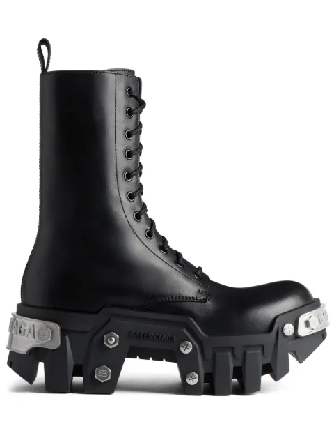 Balenciaga Bulldozer platform lace-up boots Black 671554WBCQ1