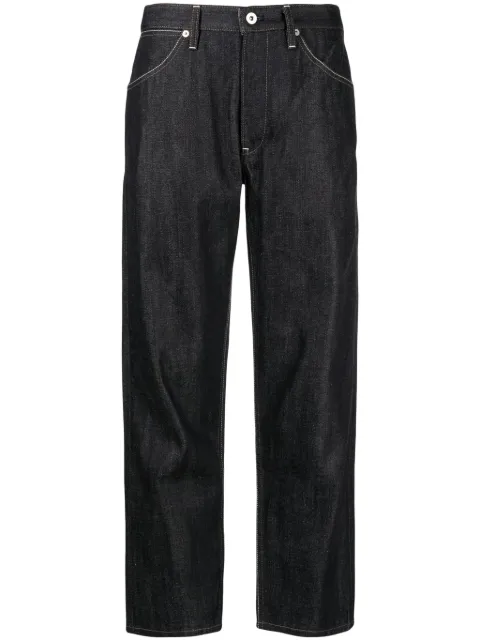 Jil Sander contrast-stitching cotton straight-leg jeans Blue J04KA0105J45041
