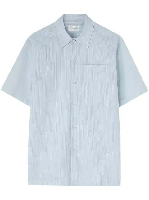Jil Sander Friday striped cotton shirt Blue J24DL0106J45178