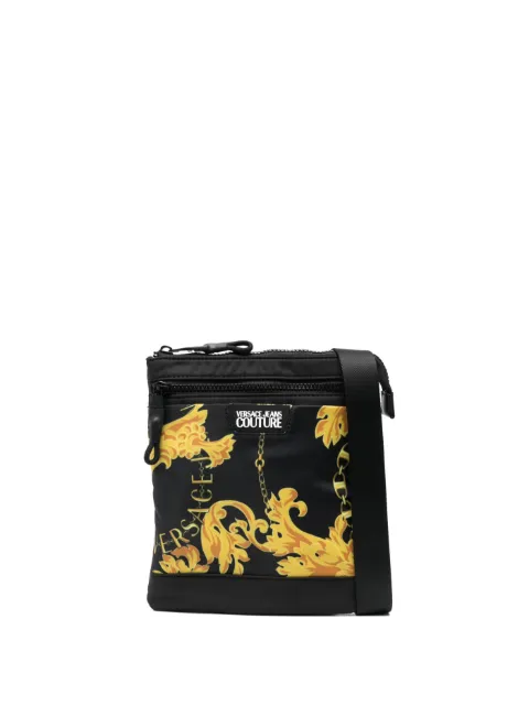 Versace Jeans Couture baroque-pattern print messenger bag Black 75YA4B86ZS930