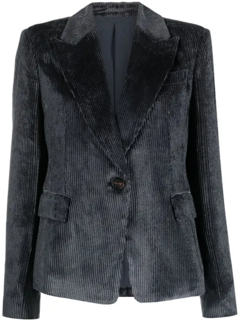 Brunello Cucinelli corduroy single-breasted blazer Blue MD5442622C8901