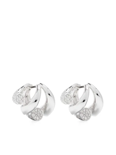 Tabayer 18kt white gold Oera diamond hoop earrings Silver WEA83