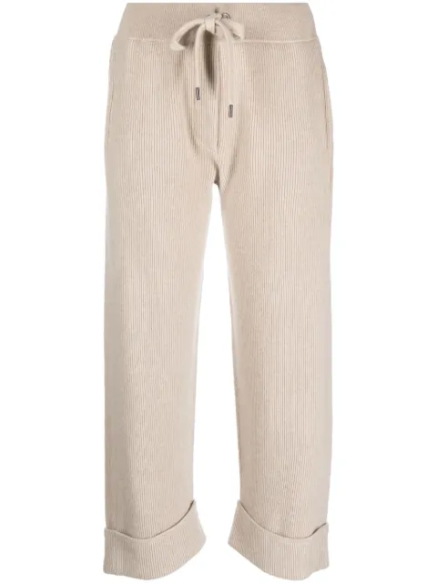 Brunello Cucinelli drawstring cropped track pants Neutrals M12189199PC9504