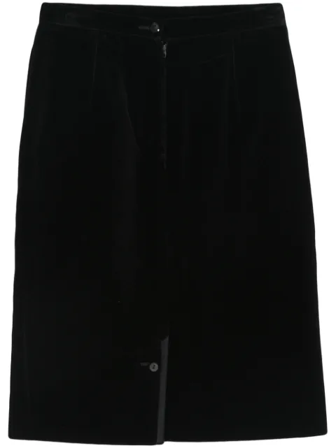 Valentino Garavani Pre-Owned 1980s cotton pencil skirt Black VAL250FD
