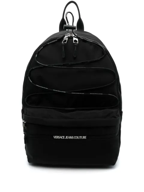 Versace Jeans Couture logo-patch lightweight backpack Black 75YA4B5CZS929