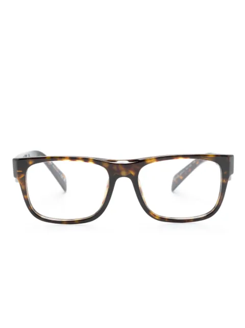Prada Eyewear tortoiseshell-effect square-frame glasses Brown PR22ZV19J1O1