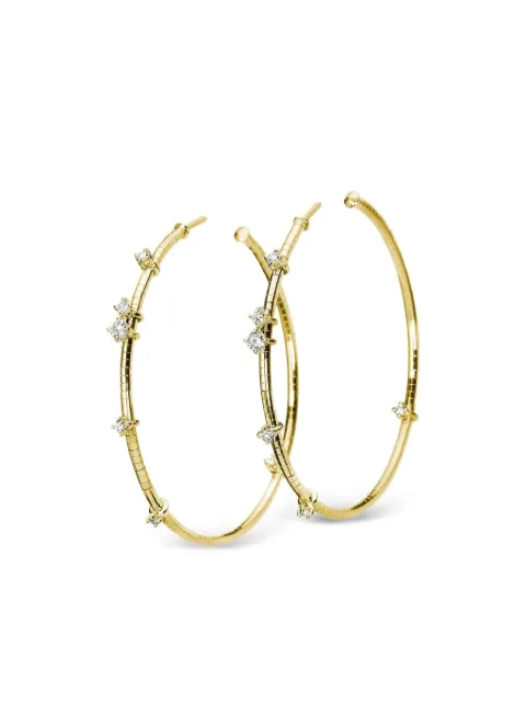Mattia Cielo 18K yellow gold Rugiada diamonds hoop earrings Gold LJWR083Y