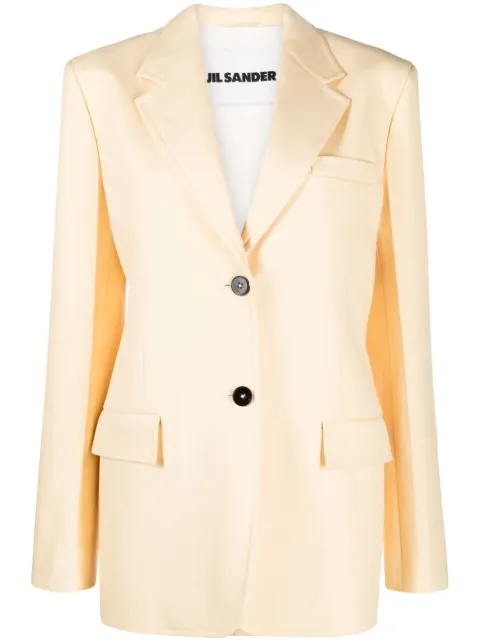 Jil Sander cotton-twill blazer Yellow J04BN0101J45078