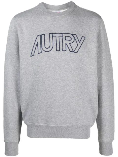 Autry logo-print cotton sweatshirt Grey SWIM408M