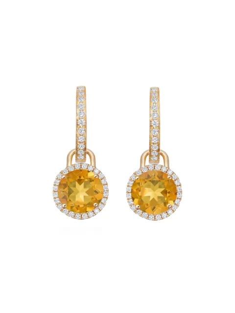 Kiki McDonough 18K yellow gold Grace citrine and diamond earrings Gold ERDGM1337
