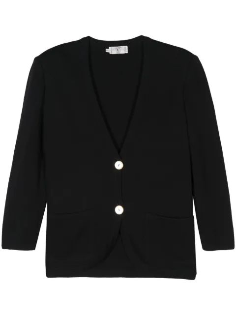 Valentino Garavani Pre-Owned 1980s wool cardigan Black VAL350ZR