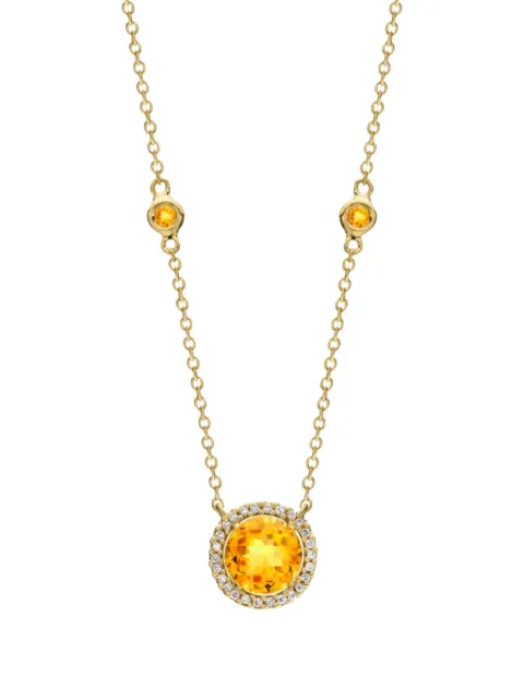 Kiki McDonough 18K yellow gold Grace citrine and diamond necklace Gold NKDGM0251