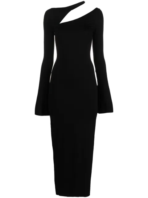 MANURÍ Sandy cut-out maxi dress Black MRAW2324DN50