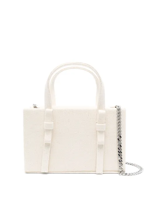 Kara mini leather tote bag Neutrals HB275H1837
