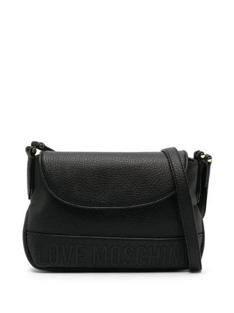 Love Moschino logo-embossed crossbody bag Black JC4132PP1HLM0000
