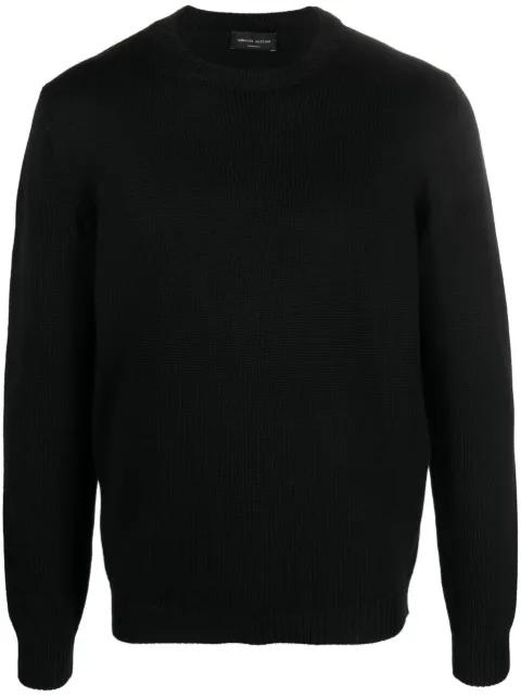 Roberto Collina crew-neck merino-wool jumper Black RP02001