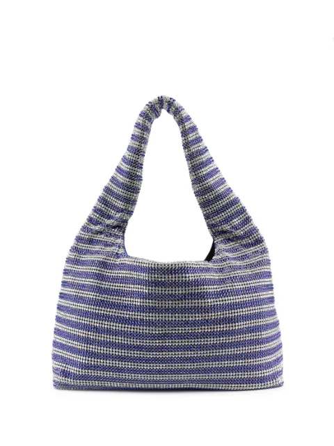Kara crystal-embellished tote bag Blue HB320I4113CBTSTR