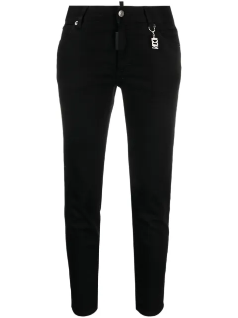 DSQUARED2 logo-plaque tapered jeans Black S80LA0055S30730