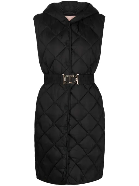 TWINSET hooded padded gilet Black 232TP2241