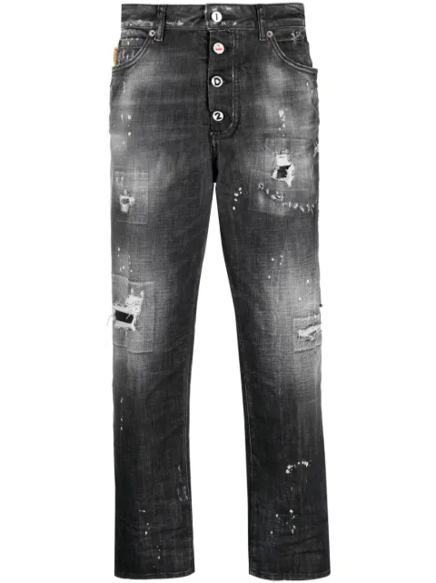 DSQUARED2 distressed tapered jeans Black S72LB0693S30357