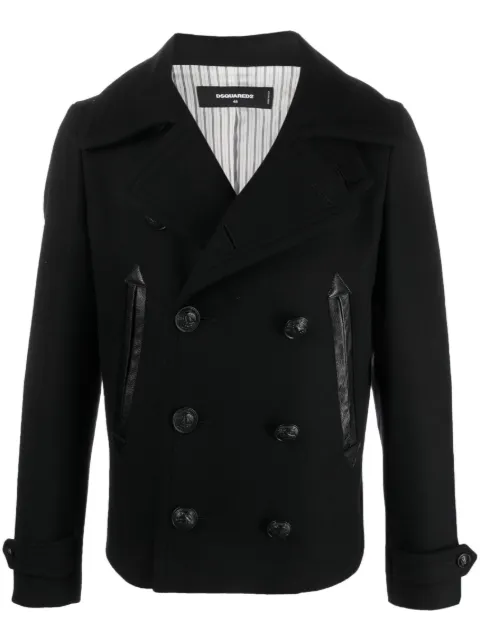 DSQUARED2 double-breasted peacoat Black S74AM1387S53003