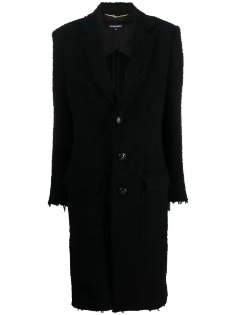 DSQUARED2 single-breasted bouclé coat Black S75AA0398S78096