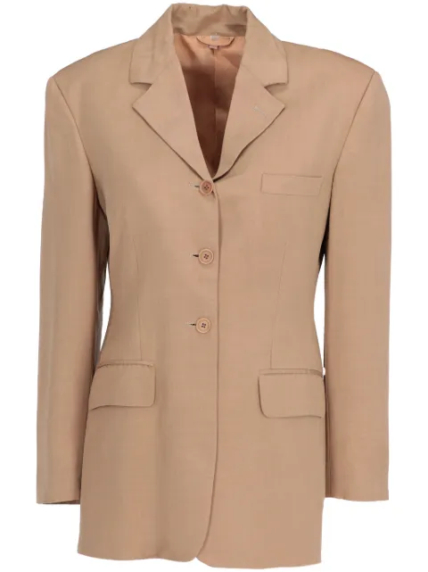 Romeo Gigli Pre-Owned 1990 single-breasted blazer Neutrals ROGI450NJ