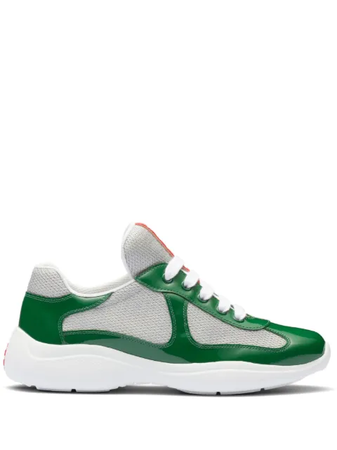 Prada America's Cup biker fabric sneakers Green 3E6420FB025ASZ