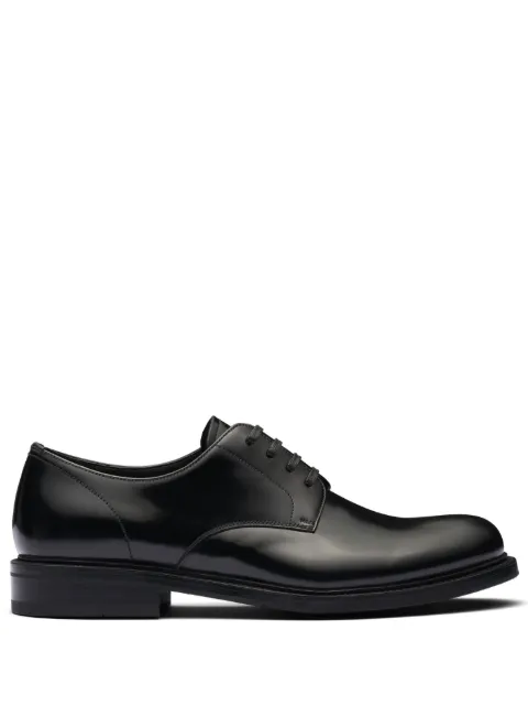 Prada brushed leather lace-up shoes Black 2EB198FX000055
