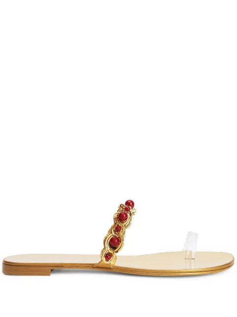Giuseppe Zanotti Marguerithe bead-embellished sandals Gold E300014003