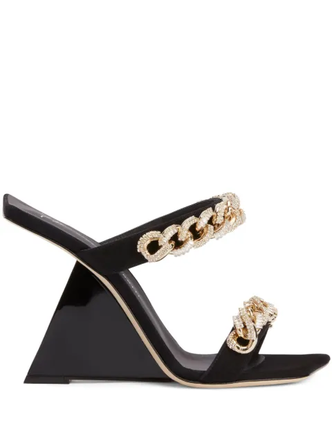 Giuseppe Zanotti 105mm Berenicee Chain sandals Black E200035001