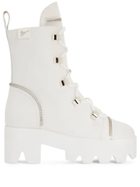 Giuseppe Zanotti Juliett lace-up boots White I870078K03