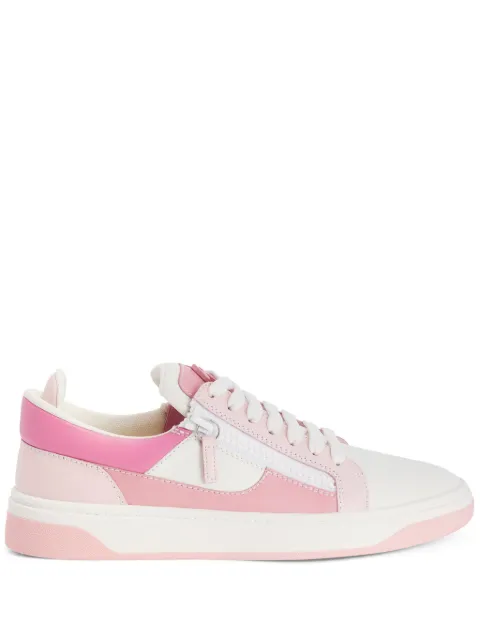 Giuseppe Zanotti 94 panelled low-top leather sneakers Pink RM30034005