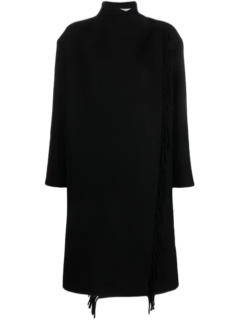 IRO Ricky fringed wool-blend coat Black WP137RICKY