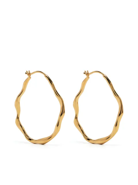 DOWER AND HALL Waterfall hoop earrings Gold WFE30V