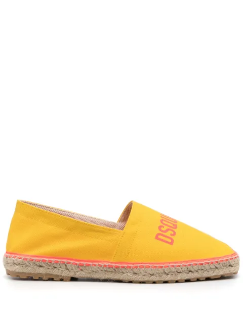 DSQUARED2 logo-print espadrilles Yellow ESM001100306190